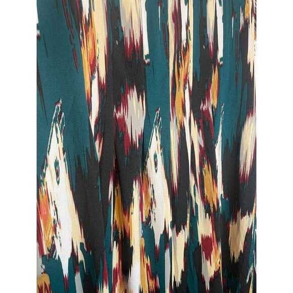 Ny Collection Womens Abstract Round Neck Midi Dress Short Sleeve Size Size L - Picture 2 of 6